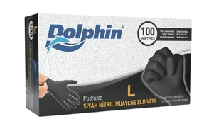 Ekstra Kalın Siyah Nitril Eldiven (L)