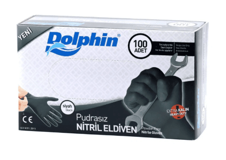 Ekstra Kalın Siyah Nitril Eldiven (XL)